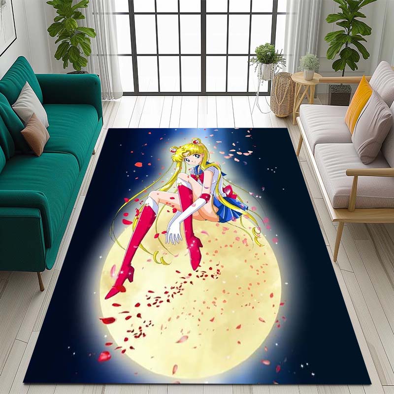 The New 2026 Pretty Guardian Sailor Moon Rug Is Suitable for Home Décor In Game Rooms, Bedrooms, Living Rooms, Sofa Areas, and
