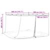 Moskitonetz für Pavillon 220 Maschen Schwarz 3,6 x 3,6 x 2 m