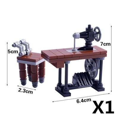 DIY City Decoration Home Building Block Accessories Bed TV Sofa Refrigerator Dining Table Sweeper Phone Brick Gift Toy Kids J078