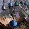 TARATI Iron Wind Japanese Mount Fuji Retro Interior Hanging Metal Wind Garden for Home Soothing Summer Blue Chime, Style, Design, Ornament, Chime,