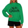 Ladies' Fashionable Casual Round Neck Long Sleeved Christmas Printed Hoodie