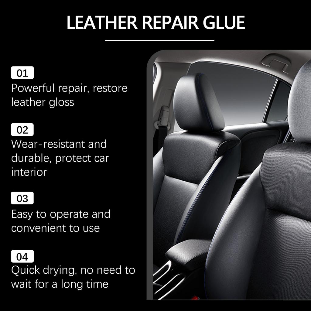 Car Leather Repair Fluid : Repairs Scratches & Cracks, Restores Shine, Wear-Resistant Leather Repair Adhesive
