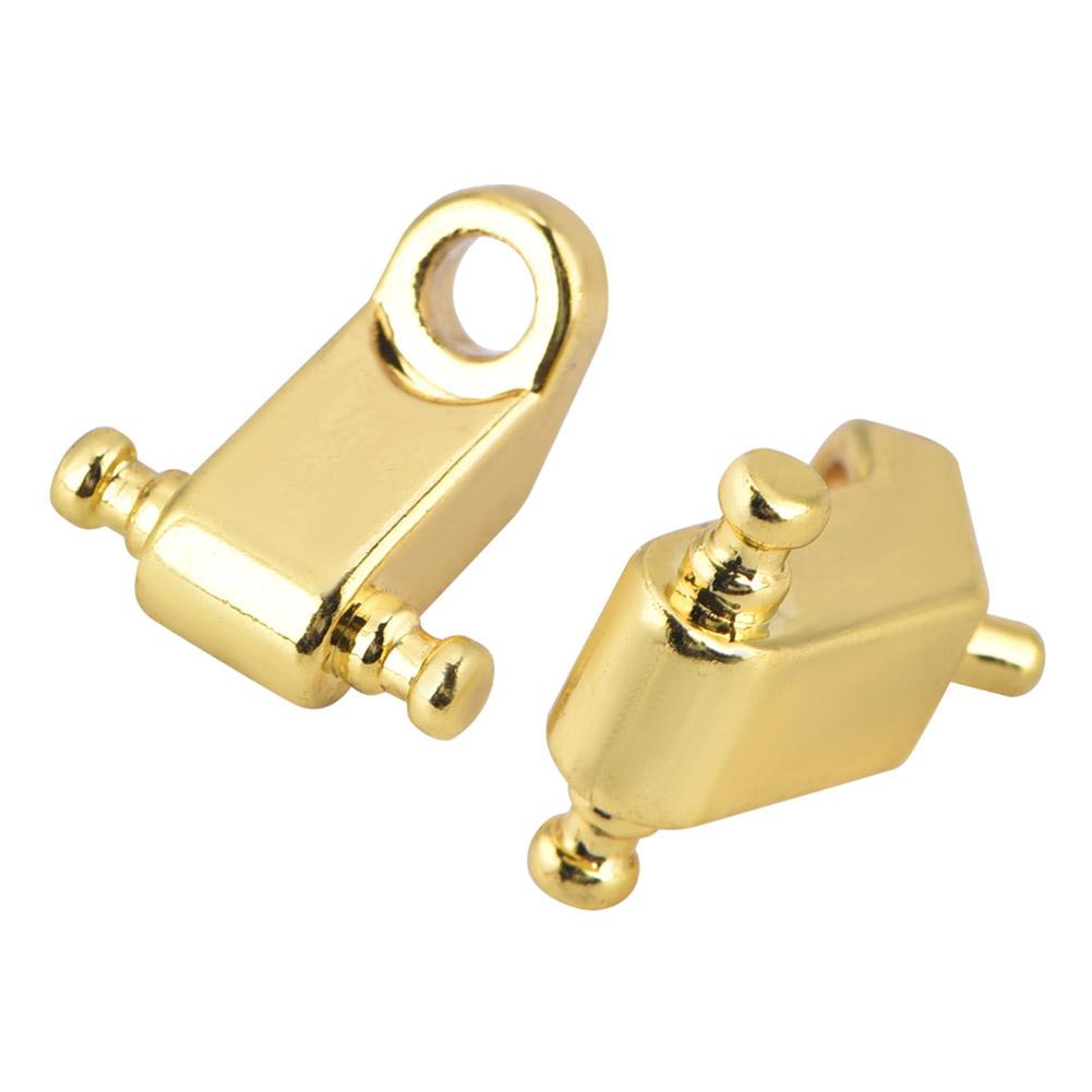 2PCS Roller String Tree Retainer with Screw Accessory for Electric Guitar Bass (Gold)