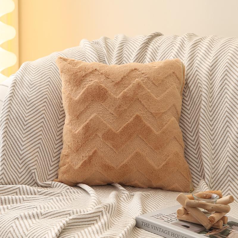 Plush Throw Pillow Covers For Sofa Square Cushion Cover Bed Living Room Plush Sleep Pillow Case Cotton Home Decor