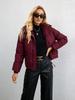 2023 Women's European & American Style Short Stand-Collar Down Cotton Jacket with Zipper