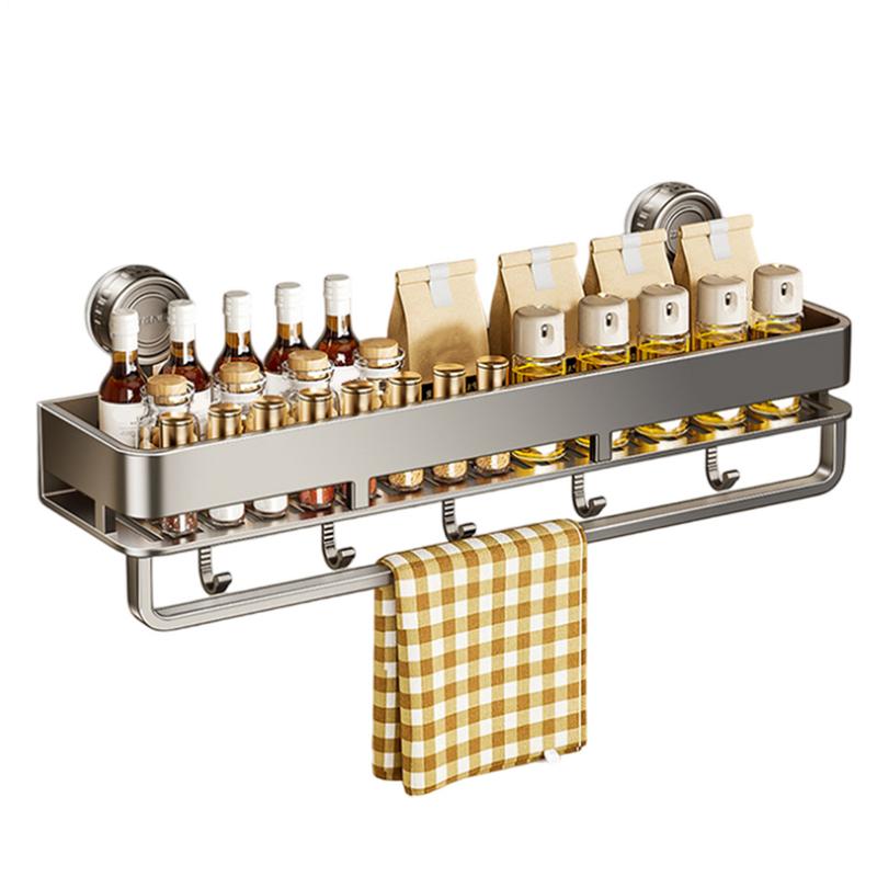 Aluminum kitchen rack kitchen shelf toilet storage no drill hanging rack bathroom organizer hang on the wall kitchen United States