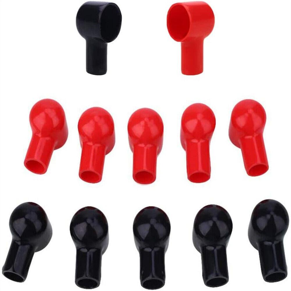 20 ks Krytky svorek baterie Izolační chránič Krytky kabelových ok Izolační kryty Náhradní nástroje Červená/Černá 12x20mm