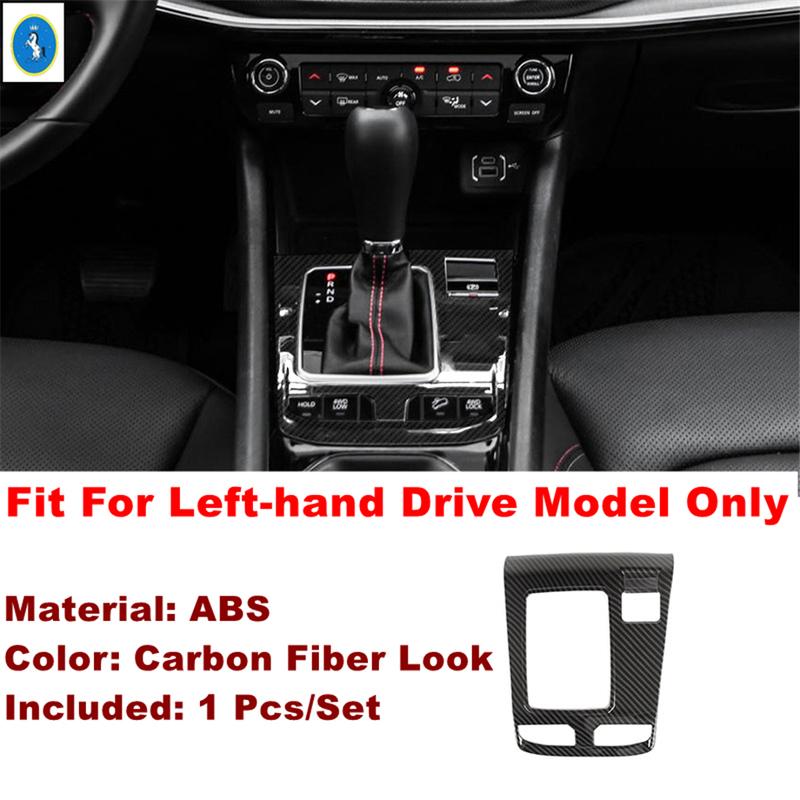 For Jeep Compass - Carbon Fiber Interior Gear Box / Engine Push / Glass Lift Button / Air AC Control Panel Cover Trim