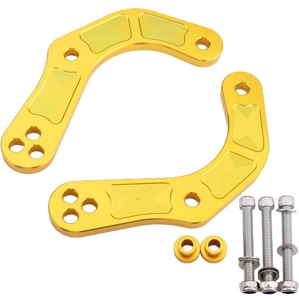 Motorcycle Lowering Kit for Kawasaki ZX-25R (2020-2023), ZX-4R, and ZX-4RR (2023+) - Rear Lowering Link Rods (Gold) for Improved Ground Reach