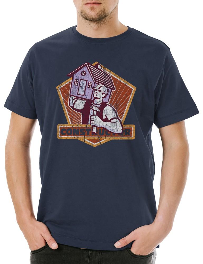 Constructor V Mens T-Shirt Craftsman Mason Builder Construction Carpenter