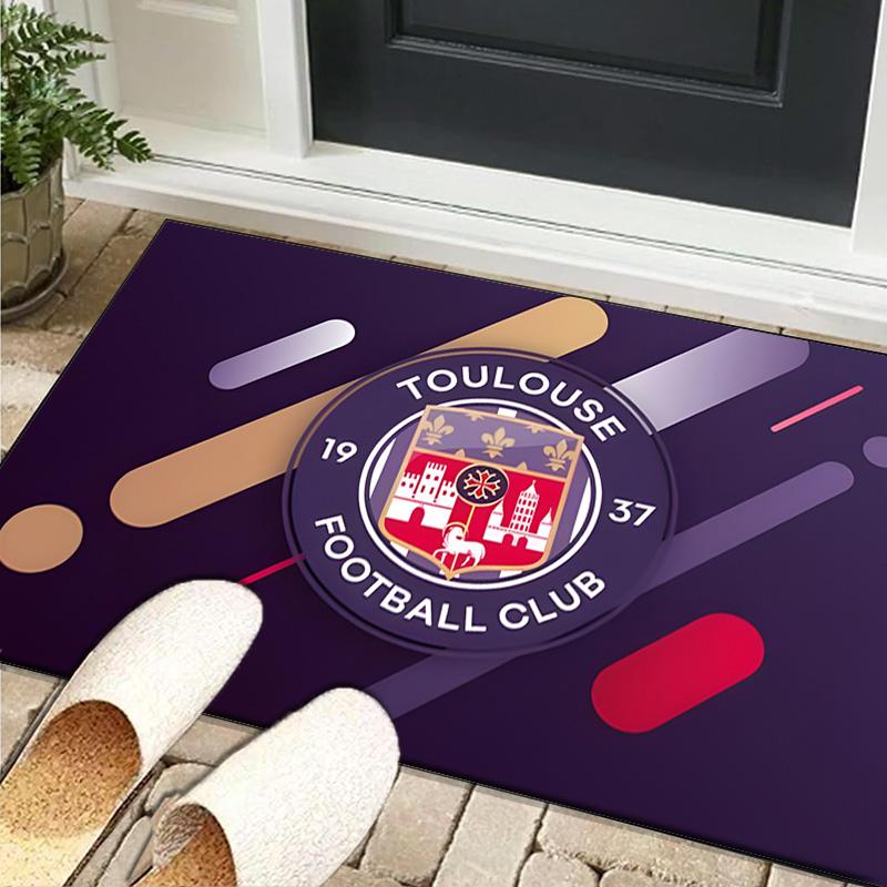 1PC Rug Toul-ouse Crest Design Carpet, Chair Rug,Area Rug for Office Bedroom Living Rooms Bedroom, Doormat Decor Christmas Fan Gifts