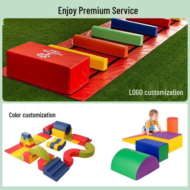 Kids' Soft Folding Incline Mat for Fitness & Sensory Training