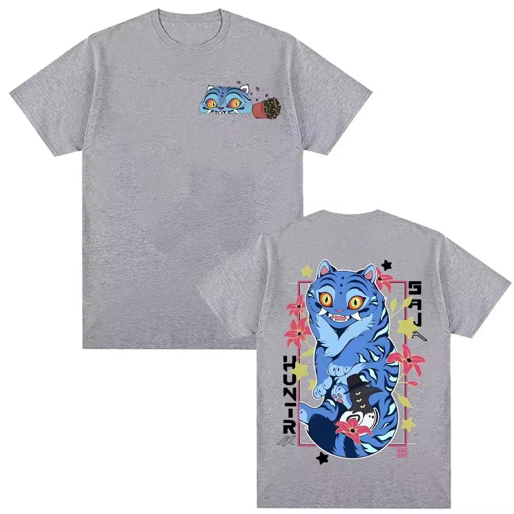 Kpop Demon Hunter T-Shirt 2025 Film Derpy Anime Tiger T-Shirt 2025 Sommer Herren Damen Mode Hochwertiges Big T-Shirt Top