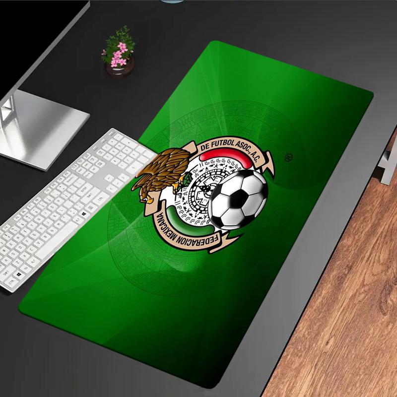 Mexico Football Emblem mouse pad, rubber base, esports desk mat, mouse pad for gamers and office use, gaming desk , easy to clean mat