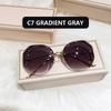 Fashion Gradient Sunglasses Women Brand Design Vintage Pilot  Retro Shades Cutting Lens Gradient Sun Glasses Female UV400