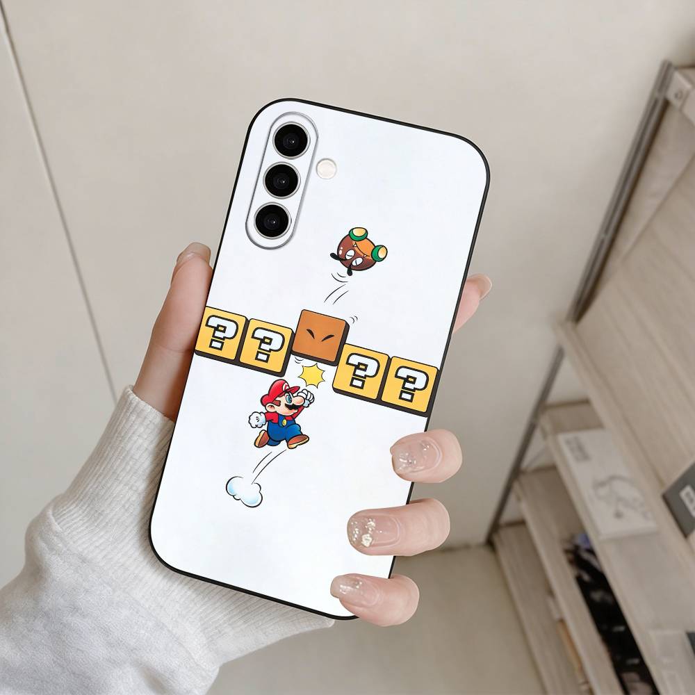cartoon S-Super M-MarioS Bros Phone Case For Samsung Galaxy A73,A72,A71,A70,A53,A52,A51,Others Soft Black Cover