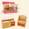 Forest Family Reindeer Rabbit Panda Animal Simulation Dollhouse Furniture Toy Set House Accessories Christmas Gifts