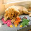 Plush Duck Dog Toy Indestructible Stuffed Animal Squeaky Toy Rope Knot Chew Toy