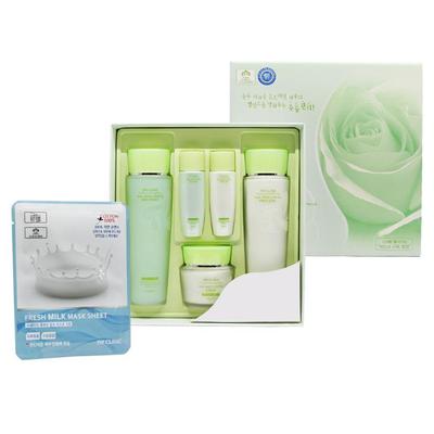 Zestaw do pielęgnacji skóry Snail Moist Control (Tonik + Emulsja + Krem + Arkusz Maski) Koreańskie kosmetyki