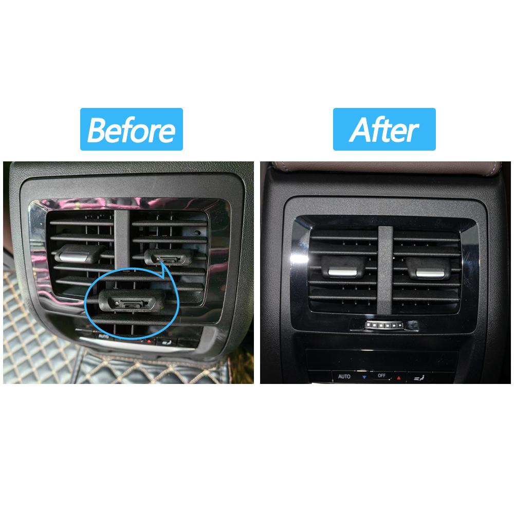Samochodowy Przedni Tylny Klimatyzator AC Kratka Wylotowa Klips Suwak Przełącznik Dla BMW X3 X4 G01 G02 F97 F98 2018