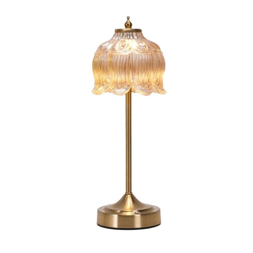 Dimmable Cordless Desk Lamp Gold Rechargeable Lamp American Style Ambient Light Outdoor