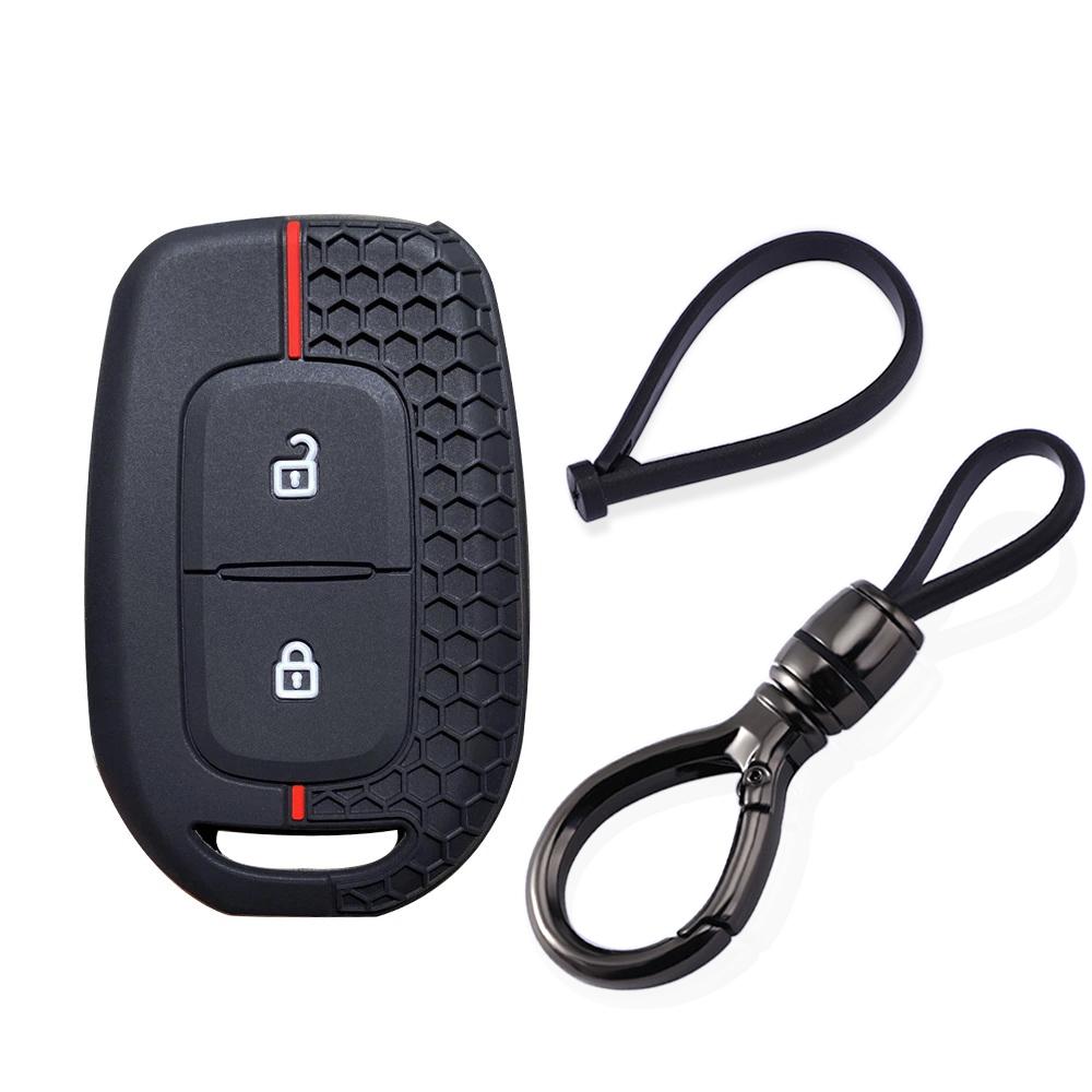 Silicone Car Key Fob Case For Renault Sandero Kwid Traffic Symbol Dacia Logan Lodgy Dokker Duster Trafic Clio4 Master3 Keychain