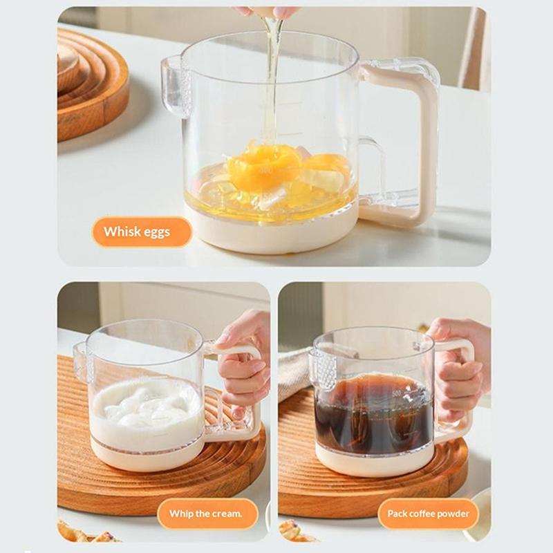Salad Dressing Shaker Bottle Semi-automatic Stirring Cup For Kitchen Egg Beater Liquid Mixing Cup Vinaigrette Dressing Bottle