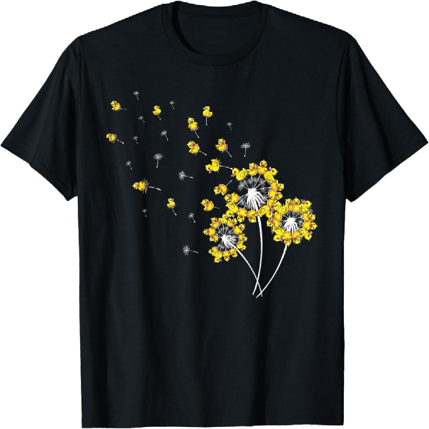 Rubber Duck Dandelions Cute Rubber Duckie Bath Toy Funny T-Shirt XXXXXL разноцветный