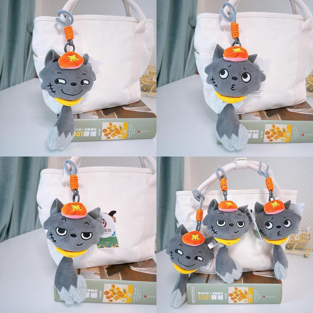 Bigbig Wolf Plush Keychain With Expressive Face For Bag Accessories And Gifts