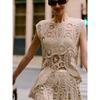 DIMANAF 2026 New Summer Women Vest T-Shirt Sleeveless Basic Fashion Tops Lace Tees Casual Loose Green Tees 255