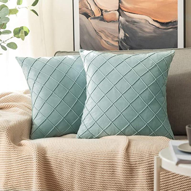 Sofa Pillow Bedside Car Lumbar Pillow Cushion Velvet Pillow Cover Ins Style New Plush Pillow
