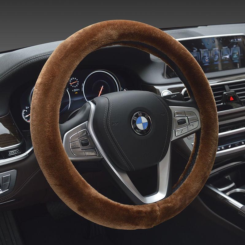 Universal Winter Plush Steering Wheel Cover - Warm, Non-Slip, Modern
