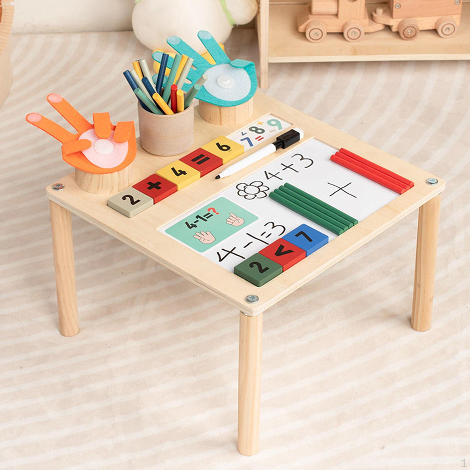 

Number Blocks Toys for Kids Early Learning with Rods Cards Table Finger Numbers