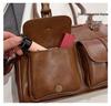 Trendy Cross-Border Large Capacity Retro Shoulder Bag: Autumn/Winter Textured Versatile Commuter Pillow Handbag