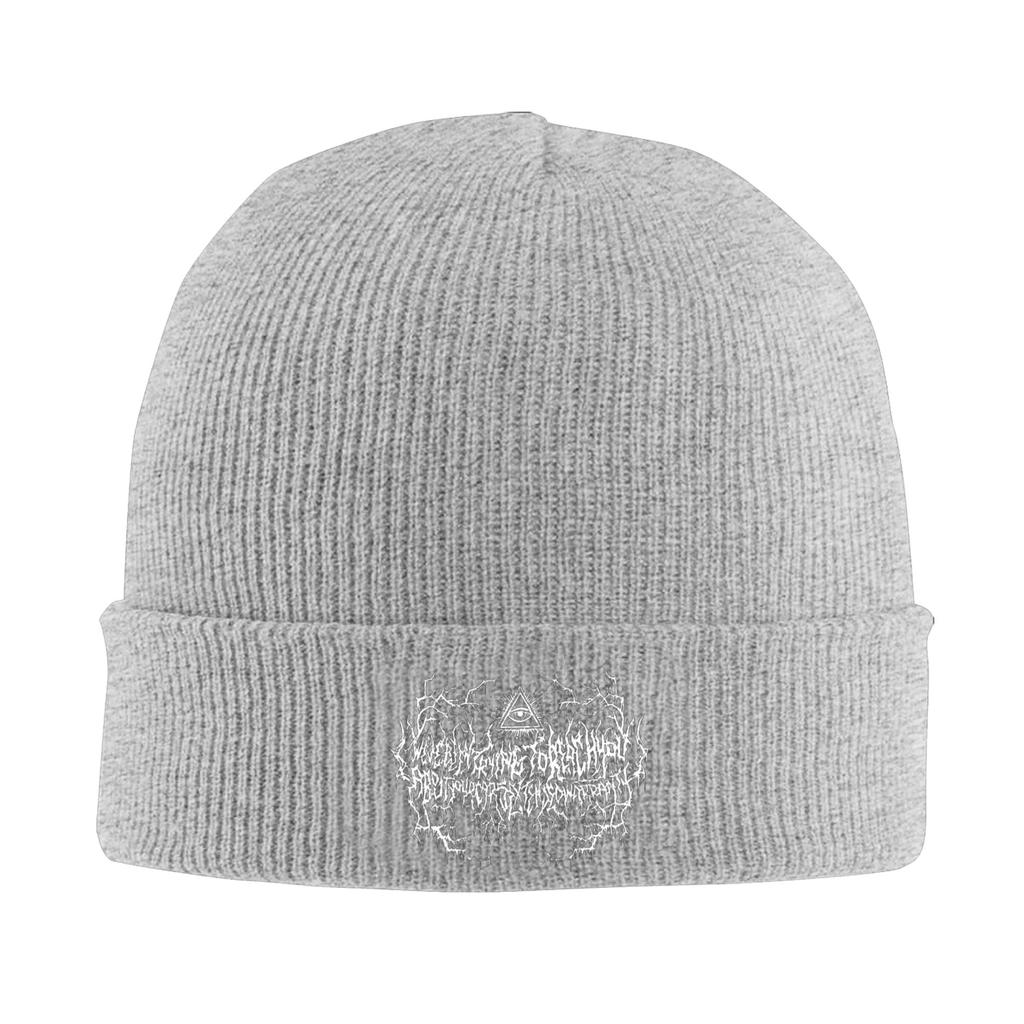 Death Metal Logo Warm Knitted Cap Winter Knit Bonnet Hat Skullies Beanies Hip Hop Caps for Unisex