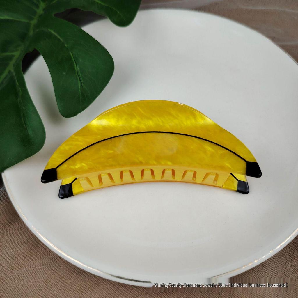 Korean Acetate Large Fruit Claw Clip for Updo - Gourd, Peach, Pear Hair Accessory
