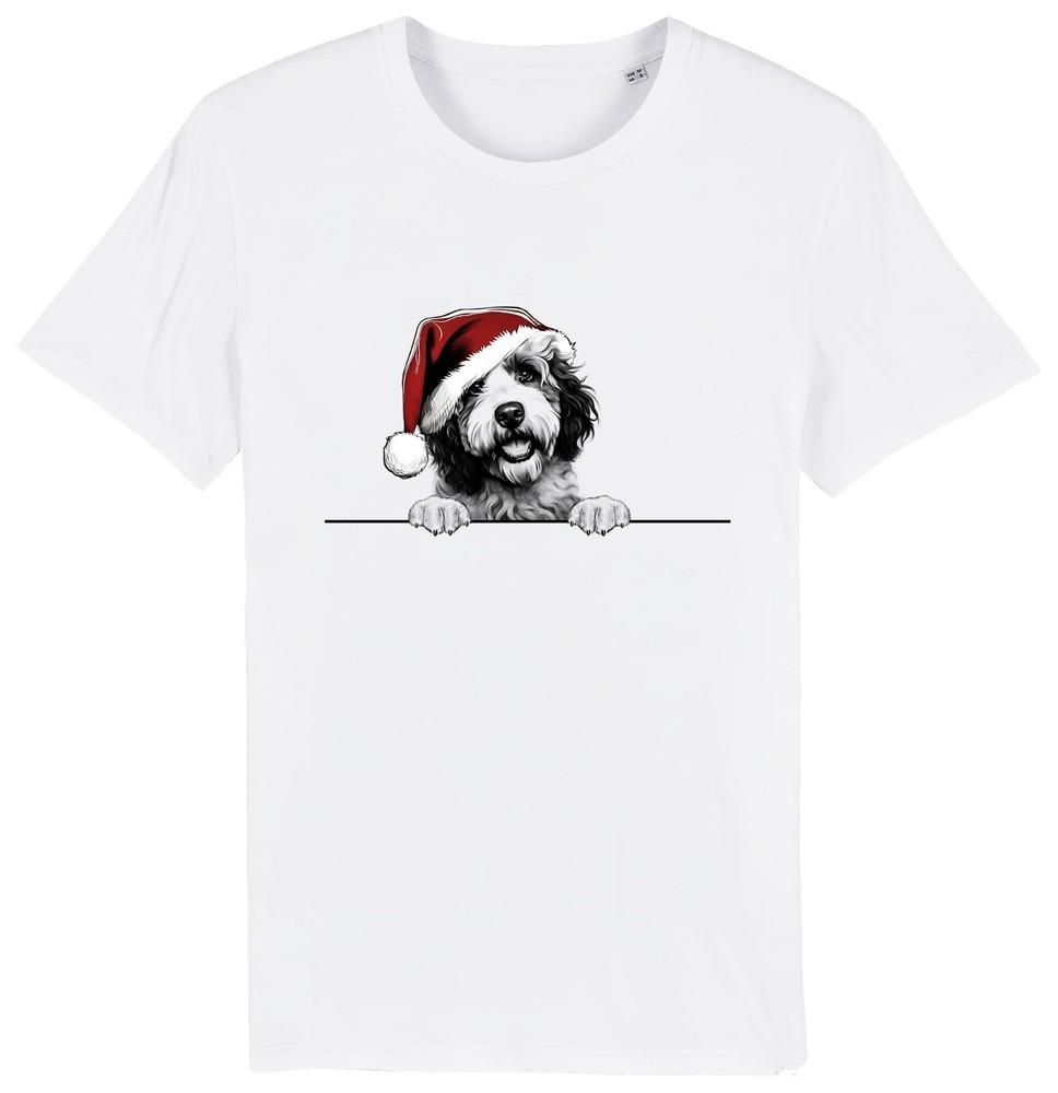 

SPANISH WATER DOG Christmas Dog T-Shirt Mens Womens Kids Dogs Gift Organic Top S
