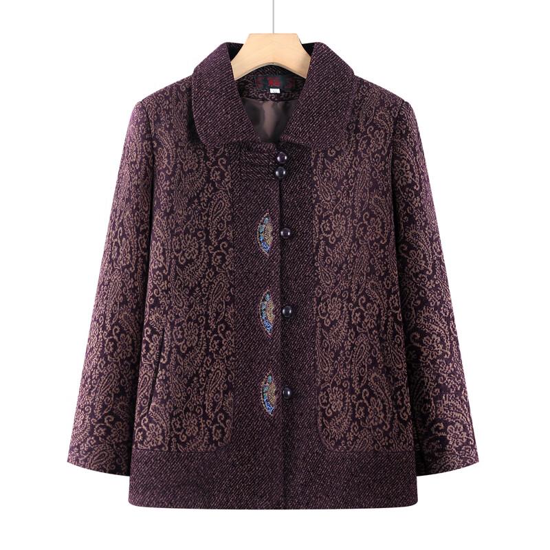 Women's Embroidered Wool Blend Coat