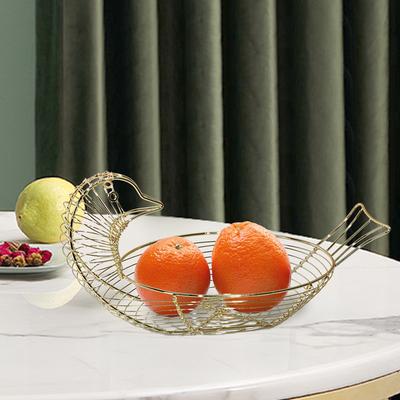 Plat à fruits nordique en métal Salon Corbeille à fruits Fer Assiette à bonbons Panier de rangement Cage à œufs Étagère de rangement