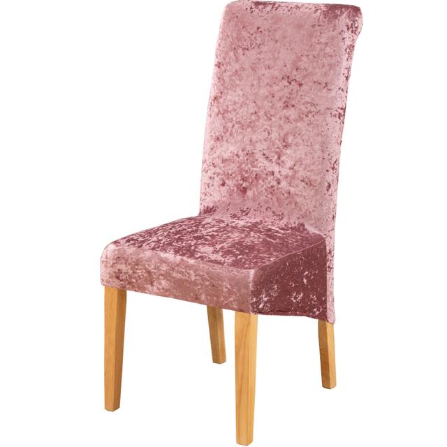 Potah na židli s vysokým opěradlem, velikost XL, zlatý lesklý samet, strečový, ochranné potahy na židli, jídelna, svatební hostina, spandexová látka, pouzdro pro domácí dekoraci