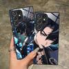 Game GI Wriothesley Glass Mobile Phone Case for Samsung Galaxy S26 S25 S24 S23 S22 S21 S20 Note20 Plus FE Ultra Colorful Cover