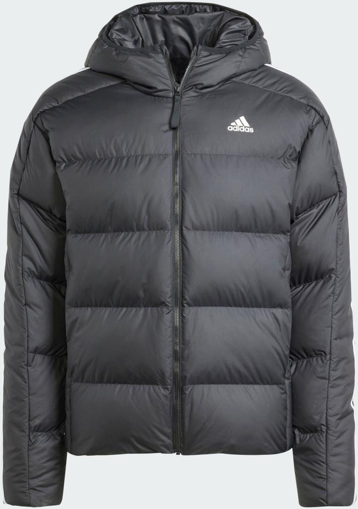 Bunda Adidas Pánská Essentials Středně těžká s kapucí péřová bunda