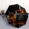 Parapluie Automatique Jack Daniel's Tennessee Whiskey - Parapluie Portable Adapté au Voyage en Plein Air Cadeau d'Anniversaire Indispensable Quotidien