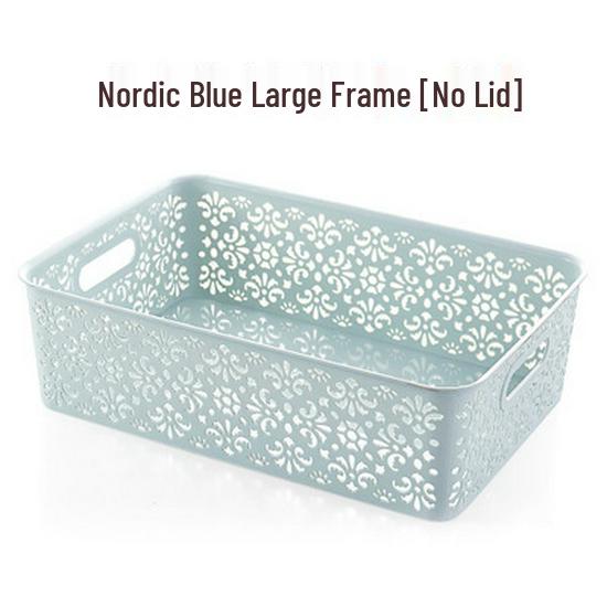 Hollow Desktop Underwear Storage Box with Lid - Plastic Drawer Organizer for Bras & Underwear