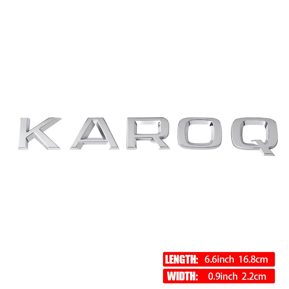 HIAQ2 ABS Car Emblem Letter Trunk Tail Sticker Decal Decor Accessories For Skoda Fabia Kamiq Karoq Kodiaq Octavia Rapid Superb YETI
