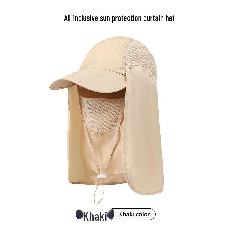 Unisex UV Protection Hat with Detachable Flap – Quick-Drying Sun Hat for Climbing and Fishing
