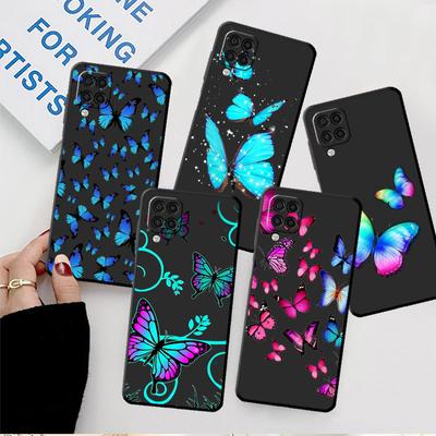 Lieblicher Schmetterling Mode Shell Case Funda für Realme 5 5s 8 9 Pro 6 V25 7 6s Narzo 8i 9i 7i 5i 9 Pro+ 9Pro 9 5G SE 8 Schwarz