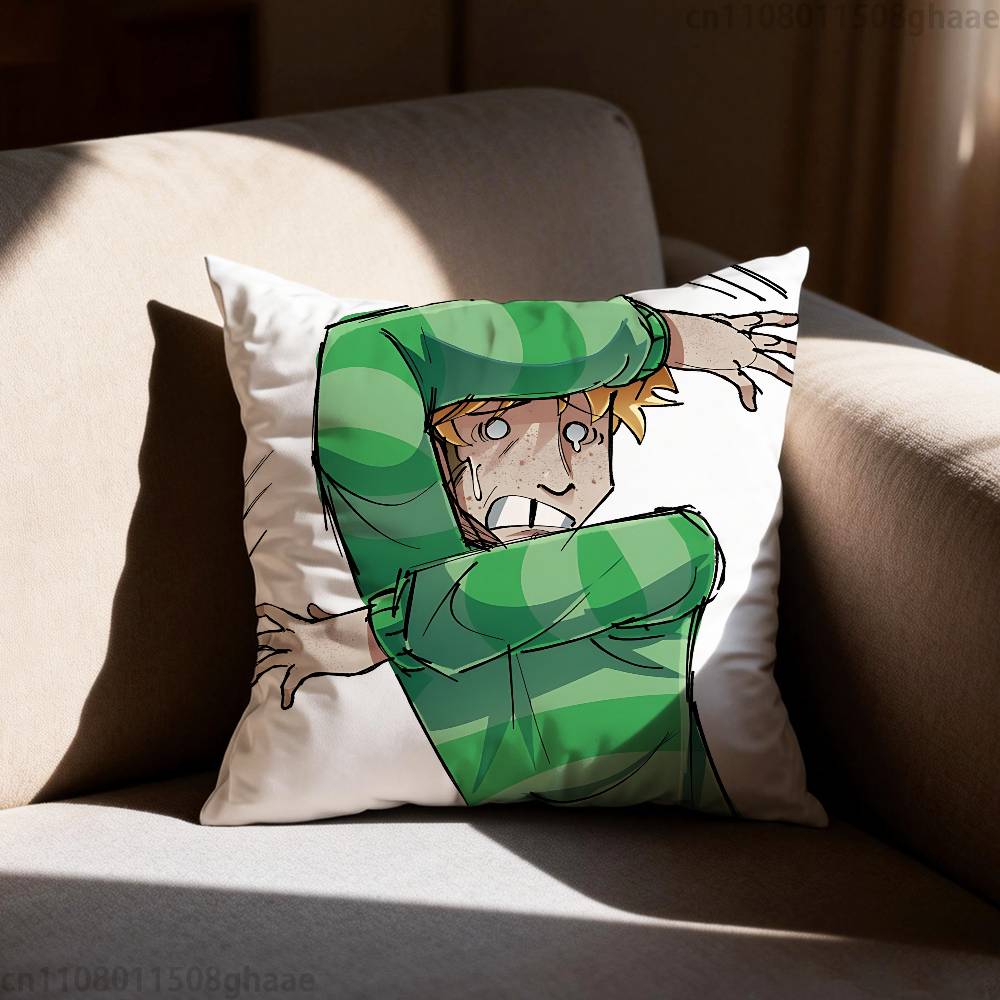 

Eltingville Club Pillow Case Anti-dustmite Pillowcase Invisible zipper silky short plush Sofa cushion cover 12x12Inch