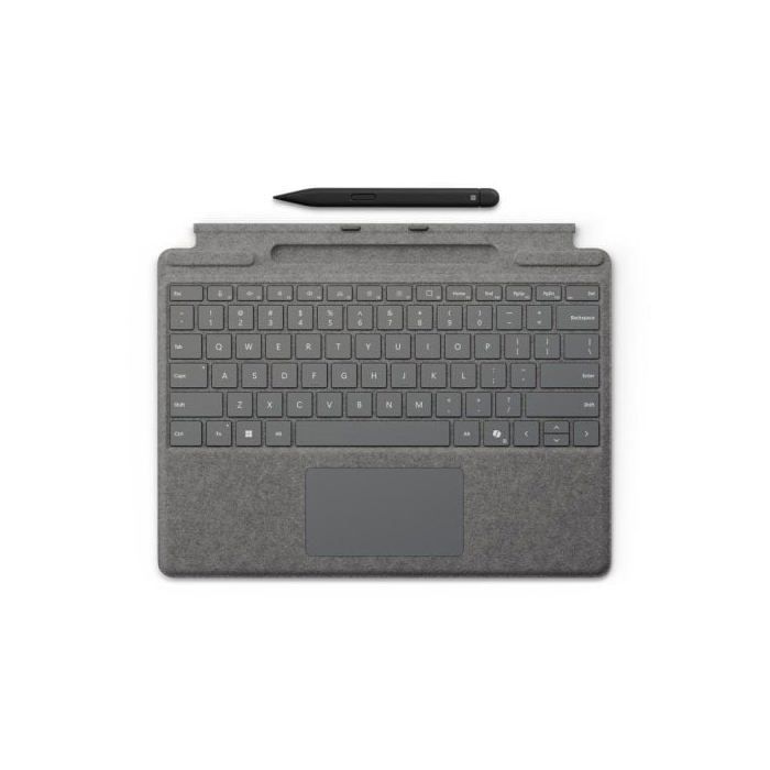 Teclado Microsoft Surface Pro Signature Keyboard Platino QWERTY Español Touchpad Alcántara