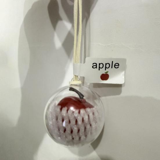 Pingente de Chaveiro de Natal Amuleto em Forma de Fruta Pingente para Espelho Retrovisor de Carro Descompressão